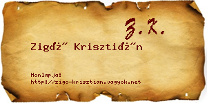 Zigó Krisztián névjegykártya