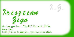 krisztian zigo business card